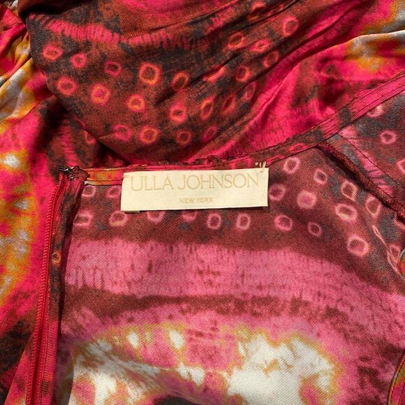 #701 ULLA JOHNSON Silk Front Slit Midi dress - Picture 8 of 12